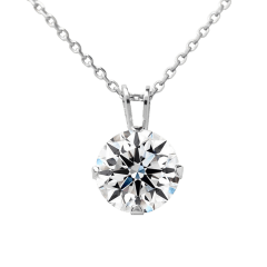 The One-Carat Moissanite Solitaire Necklace