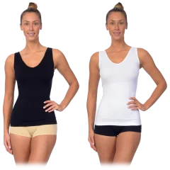 Paquete de 2: Body Beautiful Blusa Moldeadora Reversible sin Costuras