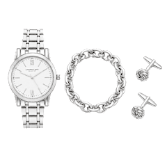 London Fog Men's Ambassador Watch, Bracelet, and Cuff Link Gift Set