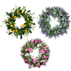 Glowing Petals 24" Solar Wreaths