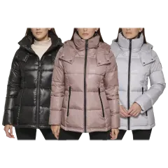 Kenneth Cole New York Women's Hooded Puffer Jacket
