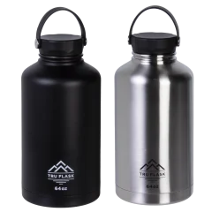 2-Pack: TRU FLASK 64oz Insulated Bottles