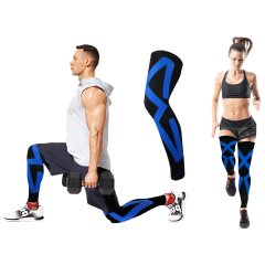 2-Pack: Extreme Fit Kinesio Tape Knee & Calf Compression Sleeve