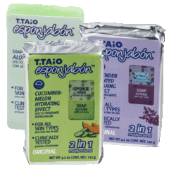 3-Pack: T.Taio Esponjabon 2-in-1 Soap Sponge