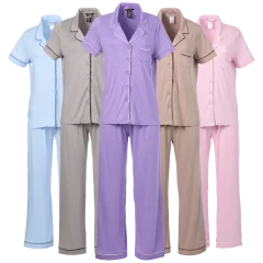 Moonstruck Short Sleeve Notch Collar Pajama Set