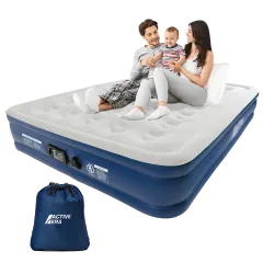 Active Era Premium 13" Queen Size Air Mattress with Built-in Electric Pump