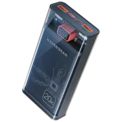 HyperGear ClearCharge XL 20000mAh Transparent PD Power Bank