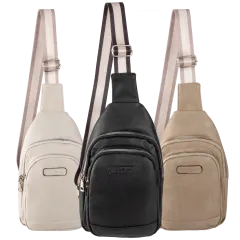 Cee Klein Texture Sling Bag with Webbing Strap