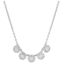 The Moissanite Floral Cluster Necklace