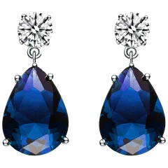 The Imperial Blue Peardrop Earrings