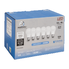 6-Pack: Energetic Lighting A15 5.5W Energy Saving Light Bulbs