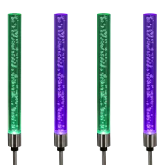 4-Pack: Exhart Solar 1 Inch Bubble Stick Garden Stakes