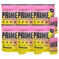 96-Pack: Prime Hydration+ Sticks (Strawberry Banana)
