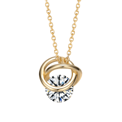 Stella Valentino Collar Nudo del Amor Doble Eternity con Moissanita de 1.20 CT