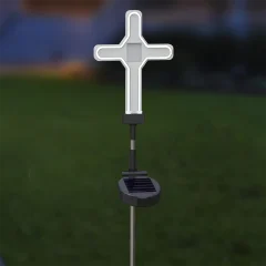 The Remarkably Easy Glowing Cross Garden Light