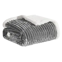 Luxury Home Corduroy Sherpa Reversible Blanket