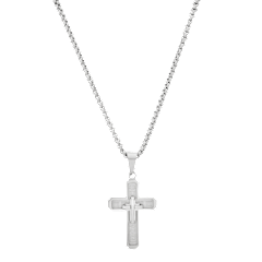 Iron Saints Layered Cross Box Chain Necklace