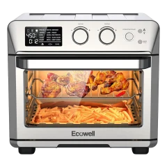 ECOWELL Air Fryer 26.4QT Stainless Steel 15-in-1 Air Fryer Toaster Oven