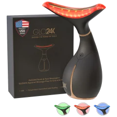 Glo24K Dispositivo LED 3 en 1 para Rejuvenecimiento del Cuello