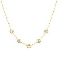Donatello Gian Crystal Bezel Station Necklace