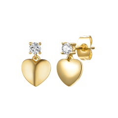 Stella Valentino 0.30 Carat TW Moissanite Heart Dangle Earrings