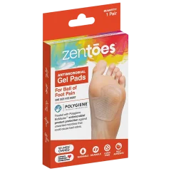 4-Pack: ZenToes Antimicrobial Gel Pads for Ball of Foot