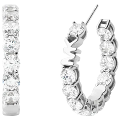 Michael Kors Eternity Cubic Circonia Huggie Hoop Earrings