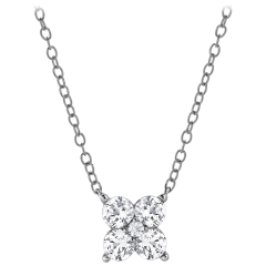 Unique Design Lab Created White Sapphire Floral Pendant Necklace