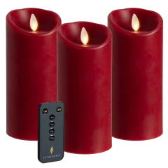3-Pack: Luminara Flameless 6.5" Pillar Candles with Remote
