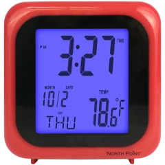 Infinite Basics North Point Digital Clock with Indoor Temperature