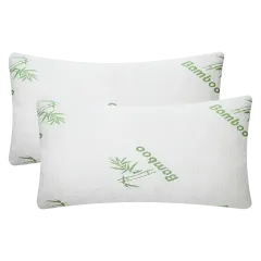 2-Pack: Fresh Fab Finds Bamboo Memory Foam Hypoallergenic King Pillow