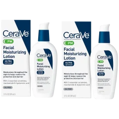 2-Pack: CeraVe PM Ultra-Lightweight Facial Moisturizing Lotion (3 oz)