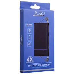 Pogo Batería Externa de 10,000mAh con Doble Cable