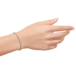 Voss+Agin Pulsera de Tenis con Zafiros Blancos de Laboratorio de 6.0 Quilates TW