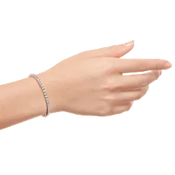 Voss+Agin Pulsera de Tenis con Zafiros Blancos de Laboratorio de 6.0 Quilates TW