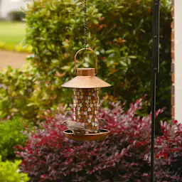 Alimentador de Pájaros Solar Inteligente de Vidrio en Mosaico Adelie