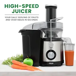 Omega Extractor de Jugos Centrífugo de Alta Velocidad de 1000W con Boca Ancha