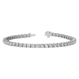 Voss+Agin Pulsera de Tenis con Zafiros Blancos de Laboratorio de 6.0 Quilates TW