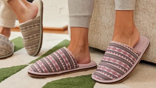 The Women's Hand-Woven Artisan Mule Slipper with Natural Rubber Sole