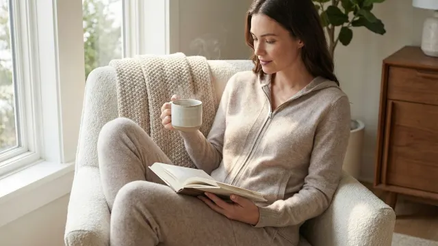 The Lady's Washable Cashmere Lounge Hoodie