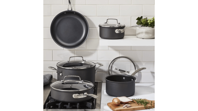 The 9-Piece Triple-Ply Hard-Anodized Cookware Set