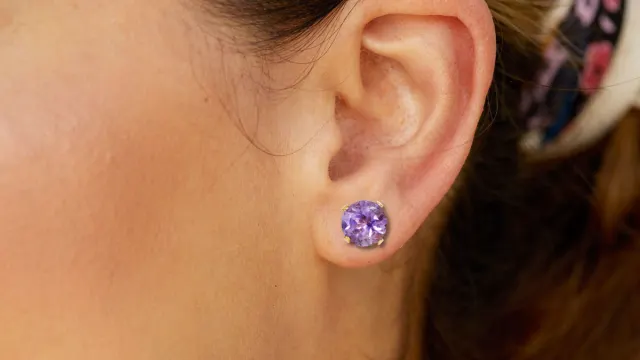 The Classic Amethyst Stud Earrings