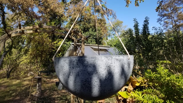 The Speckled Gray Hanging Planter
