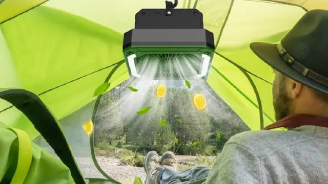 Hakol Rechargeable 20000mAh Solar Camping Fan with LED Lantern