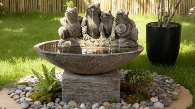 The Frogs in the Pond Garden Fountain