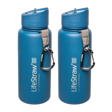 2-Pack: LifeStraw Go 24oz Stainless Steel Insulated Water Filter Bottle