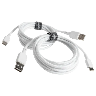 2-Pack: Aukey USB-A to USB-C 6' 15W PVC Woven Cable