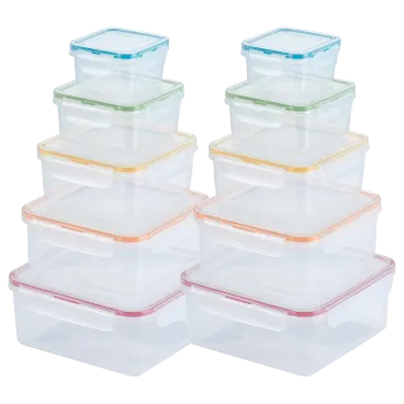 2-Pack: Lock n Lock Everyday 10-Piece Square Food Storage Set