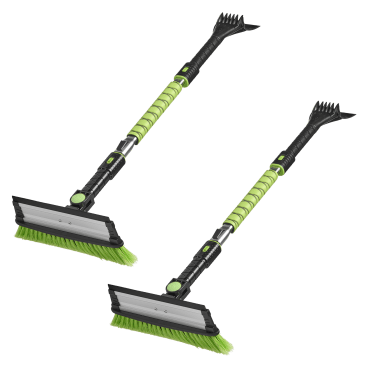 2-Pack: iHOM Heavy Duty Telescopic Snow Brush & Ice Scraper (36-47")