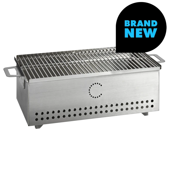 Curtis Stone Portable Stainless Steel Charcoal Grill with Carry Bag